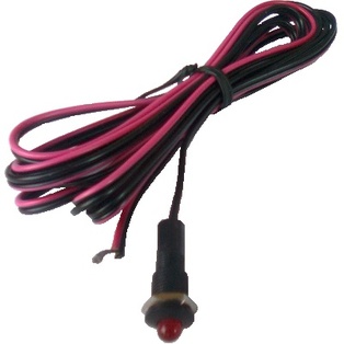 SEGNALATORE LUMIN.CON PORTALED DIAM.5MM LAMPEGGIANTE-TESTA CONICA ROSSO