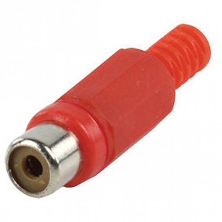 PRESA COASSIALE RCA C/GUIDACAVO PVC ROSSA STAR