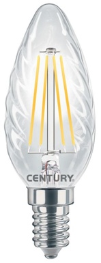 INCANTO LED CANDELA TORTIGLIONE 4W E14 2700K 480 LM CENTURY