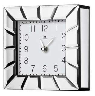 SVEGLIA QUARZO MOVIMENTO CONTINUO SPECCHIO QUADRATA LOWELL