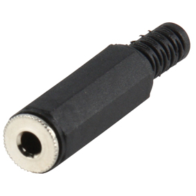 CONNETTORE STEREO 3.5 MM FEMMINA PVC NERO