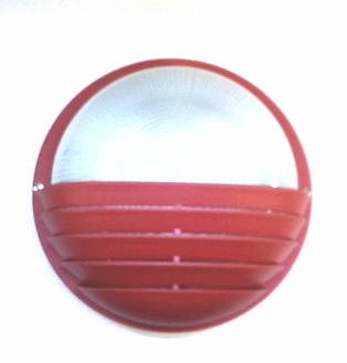 170S PLAFONIERA PLASTICA FLUORESCENTE COL.ROSSO TECNID